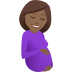 🤰🏾 pregnant woman: medium-dark skin tone display on JoyPixels